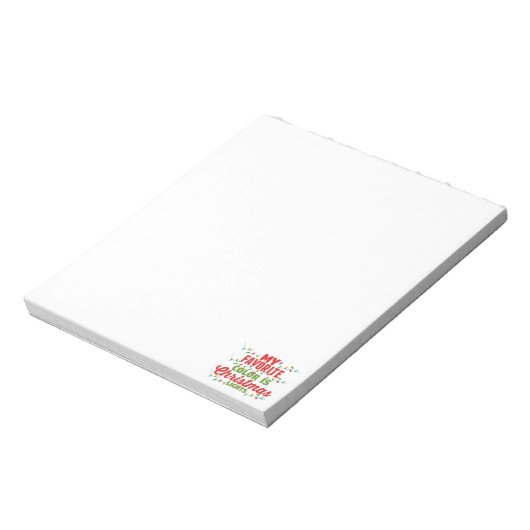 Mijn favoriete kleur is kerstverlichting notitieblok (Linkerzijde)