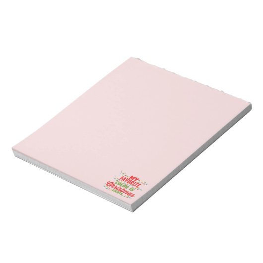 Mijn favoriete kleur is kerstverlichting notitieblok (Linkerzijde)