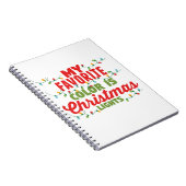 Mijn favoriete kleur is kerstverlichting notitieboek (Rechterzijde)