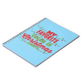 Mijn favoriete kleur is kerstverlichting notitieboek (Linkerzijde)