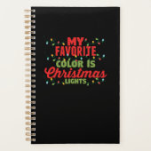 Mijn favoriete kleur is kerstverlichting planner (Voorkant)