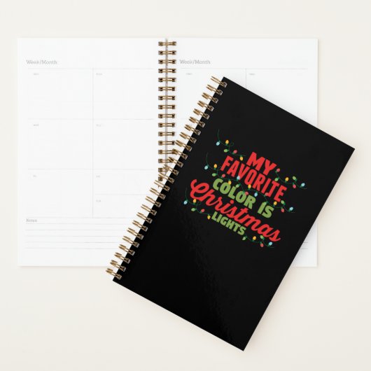 Mijn favoriete kleur is kerstverlichting planner (Display)