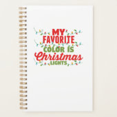Mijn favoriete kleur is kerstverlichting planner (Voorkant)