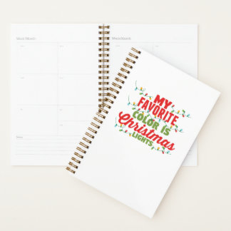 Mijn favoriete kleur is kerstverlichting planner
