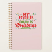 Mijn favoriete kleur is kerstverlichting planner (Voorkant)