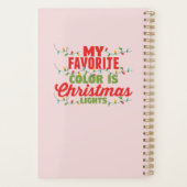 Mijn favoriete kleur is kerstverlichting planner (Achterkant)
