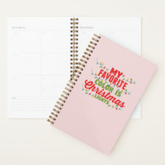 Mijn favoriete kleur is kerstverlichting planner