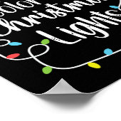 Mijn favoriete kleur is kerstverlichting poster (Hoek)