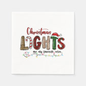 Mijn favoriete kleur is kerstverlichting servet (Voorkant)