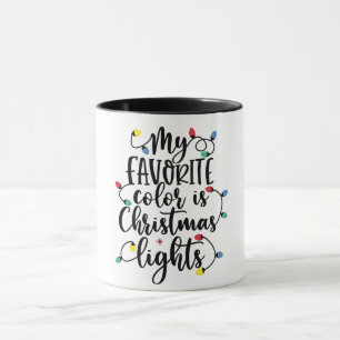 Mijn favoriete kleur is Kerstverlichting Sinterkla Mok