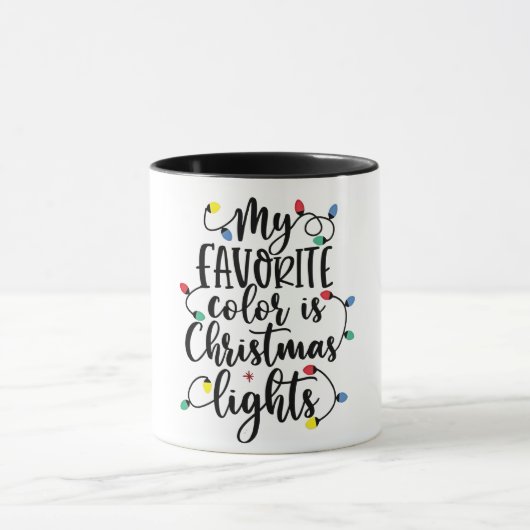 Mijn favoriete kleur is Kerstverlichting Sinterkla Mok (Midden)
