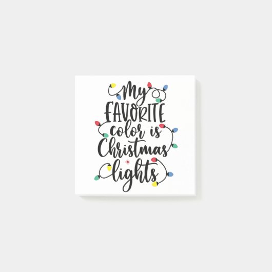 Mijn favoriete kleur is Kerstverlichting Sinterkla Post-it® Notes (Voorkant)