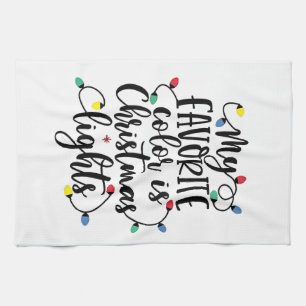 Mijn favoriete kleur is Kerstverlichting Sinterkla Theedoek
