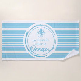 Mijn favoriete kleur is Oceaanblauwe badhanddoek