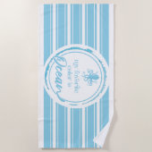 Mijn favoriete kleur is Oceaanblauwe badhanddoek (Voorkant)