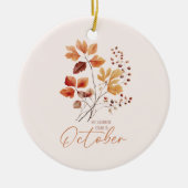 Mijn favoriete kleur is oktober - Autumn Leaves &  Keramisch Ornament (Voorkant)