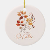 Mijn favoriete kleur is oktober - Autumn Leaves &  Keramisch Ornament (Achterkant)