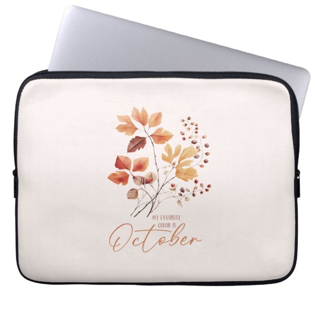 Mijn favoriete kleur is oktober - Autumn Leaves &  Laptop Sleeve (Voorkant)