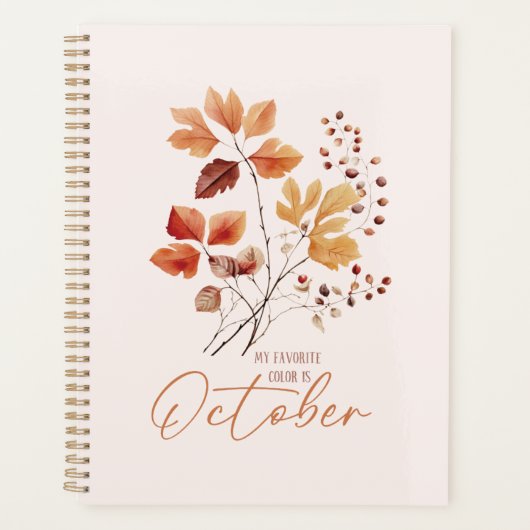 Mijn favoriete kleur is oktober - Autumn Leaves &  Planner (Voorkant)