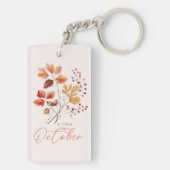 Mijn favoriete kleur is oktober - Autumn Leaves &  Sleutelhanger (achterkant)