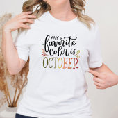 Mijn favoriete kleur is Oktober Fall Leaves Tshirt
