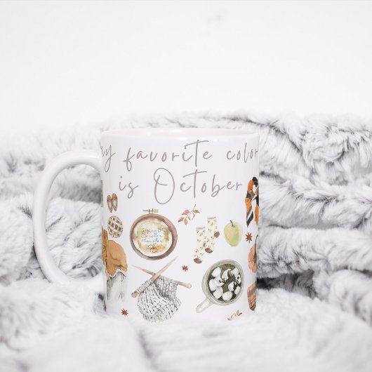 Mijn favoriete kleur is oktober, Herfst Mok