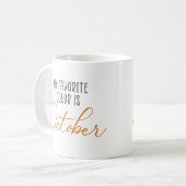 Mijn favoriete kleur is oktober koffiemok (Voorkant links)