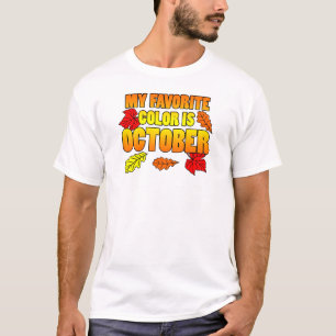 Mijn favoriete kleur is oktober t-shirt