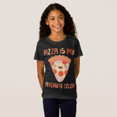 Mijn favoriete kleur is Pizza Funny Pepperoni Slic T-shirt (Voorkant volledig)