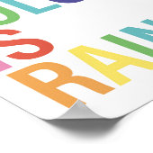 Mijn favoriete kleur is regenboog poster (Hoek)