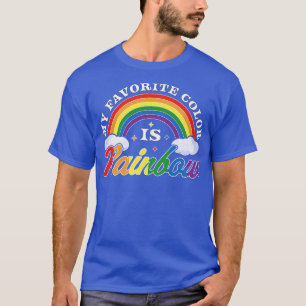 Mijn favoriete kleur is regenbooghomo's, lesbienne t-shirt