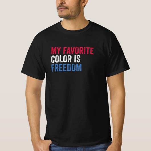 Mijn favoriete kleur is vrijheid - Patriottische V T-shirt (Voorkant)