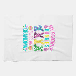 Mijn favoriete konijnen noemen me oma-shirt Cute E Theedoek