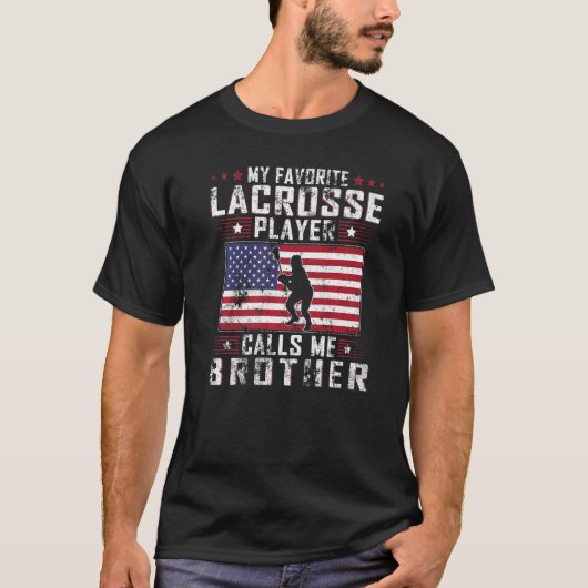 Mijn favoriete Lacrosse speler roept me Broeder Fa T-shirt (Voorkant)
