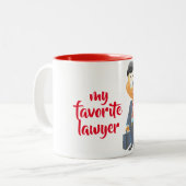 ***MIJN FAVORIETE LAWYER** MOK met tweetonige KOFF (Voorkant links)