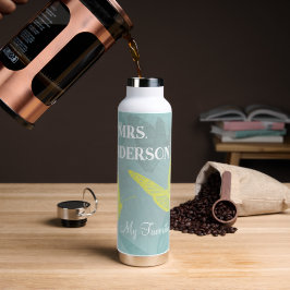 Mijn favoriete leraar Gele vlinders Waterfles