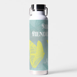 Mijn favoriete leraar Gele vlinders Waterfles