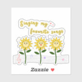 Mijn favoriete liedjes op vinyl Sticker (Vel)