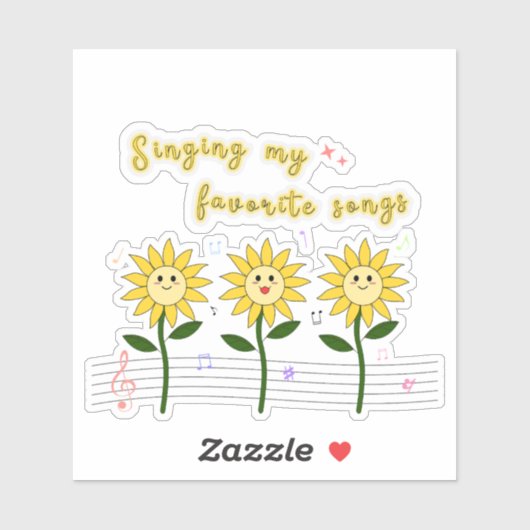 Mijn favoriete liedjes op vinyl Sticker (Vel)