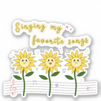 Mijn favoriete liedjes zingen Vinyl sticker