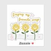 Mijn favoriete liedjes zingen Vinyl sticker (Vel)