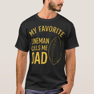 Mijn favoriete lineman noemt me papa t-shirt