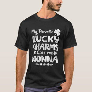 Mijn favoriete Lucky Charms noemen me nonna Funny T-shirt