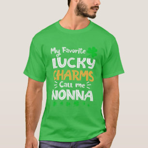Mijn favoriete Lucky Charms noemen me nonna Funny T-shirt