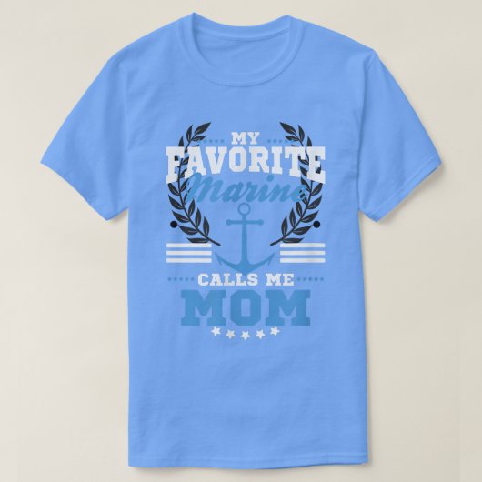 Mijn favoriete marinier noemt me mam 187 t-shirt (Design voorkant)