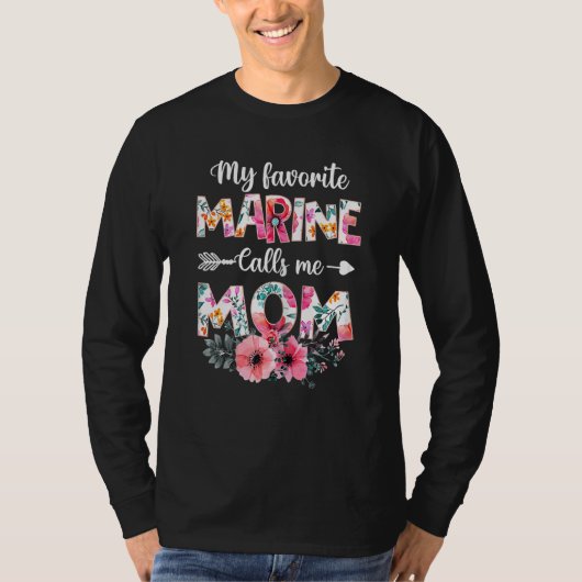 Mijn favoriete marinier noemt me mam marinier Mil T-shirt (Voorkant)