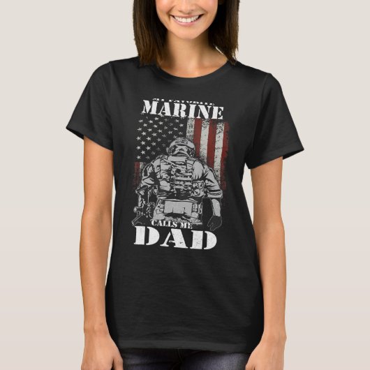 Mijn favoriete marinier noemt me papa Vaderdag Mar T-shirt (Voorkant)
