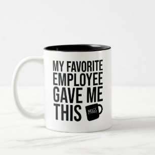 Mijn favoriete medewerker gaf me deze Mokken