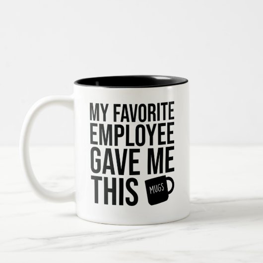 Mijn favoriete medewerker gaf me deze Mokken (Links)