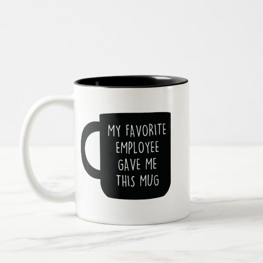 Mijn favoriete medewerker gaf me deze Mokken (Links)